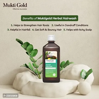 Mukti Gold Herbal Hairwash - 400mL (Pack of 4)-thumb3