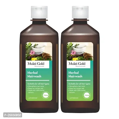 Mukti Gold Herbal Hairwash - 400mL (Pack of 2)