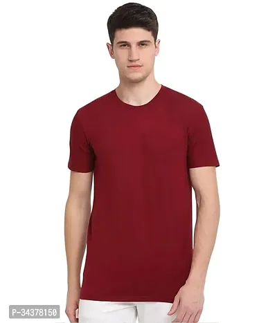 Fabulous Cotton Solid Round Neck Tees For Men And Boys-thumb0