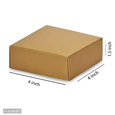 Small gift box 4x4x1.5 Pack of 50 | flap box Eco-friendly packaging Durable cardboard box Versatile storage box