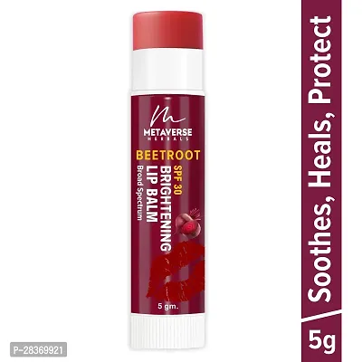 Natural Skin Care SPF 30 Lip Balm Enriched with Beetroot and Vitamin E