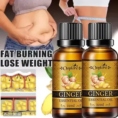 OOPLORE Ginger Massage Oil, Lymphatic Drainage Ginger Oil Men  Women 32ml (pack of 2)-thumb0