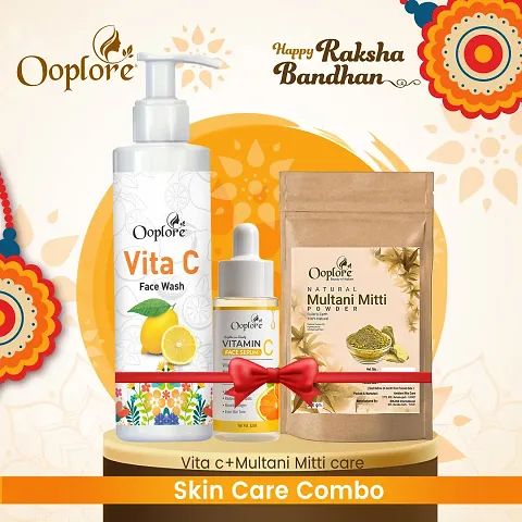 Rakhi Best Gift For Sister Face Care Combo Kit Buy Vitamin C Face Wash  Get Serum with Multani Mitti | Now Skin Will Be Shine