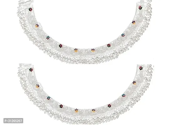 Shimmering Silver Alloy  Anklet For Women-thumb0