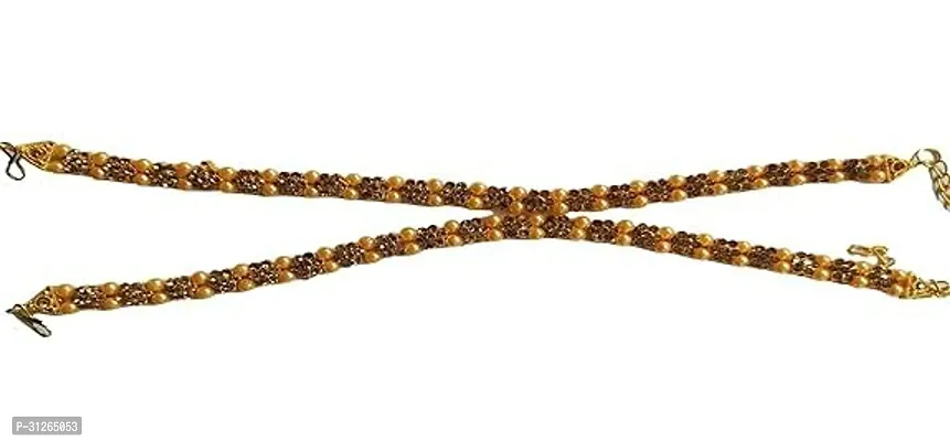 Shimmering Golden Alloy  Anklet For Women