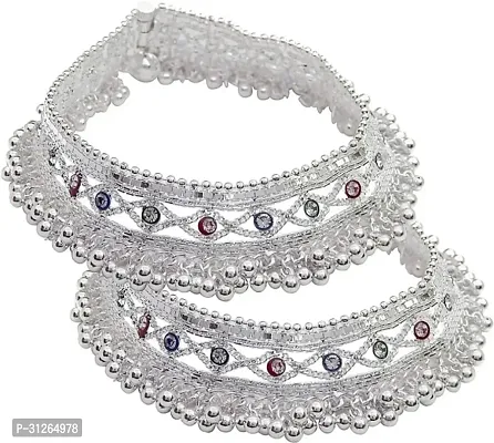 Shimmering Silver Alloy  Anklet For Women-thumb0