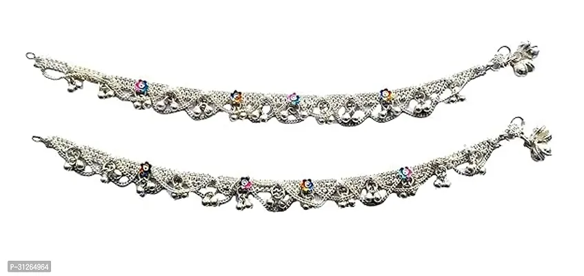 Shimmering Silver Alloy  Anklet For Women