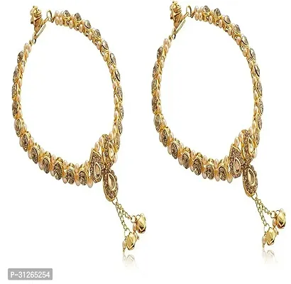 Shimmering Golden Oxidised Gold  Anklet For Women-thumb0