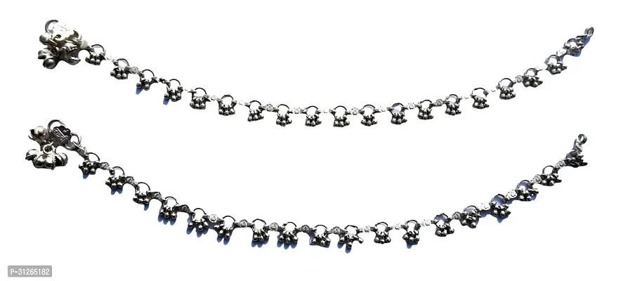 Shimmering Silver Alloy  Anklet For Women-thumb0