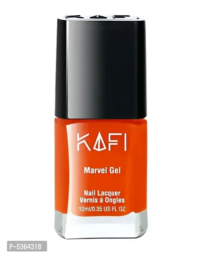 Gel Effect Nail Polish- Long lasting, Non Toxic, High Shine, Vegan, 10-Free Formula, SalonPro-(Pop Orange)-Agent Orange