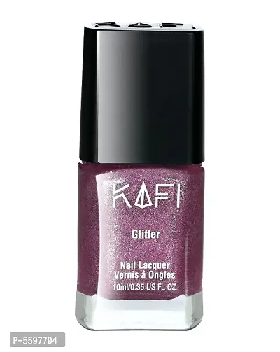 Glitter Nail Polish- Long lasting, Non Toxic, High Shine, Vegan, 10-Free Formula, SalonPro-(Purple Glitter)-Show Me Off
