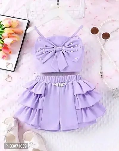 Stylish Purple Cotton Blend Two Piece Dress For Boys-thumb0