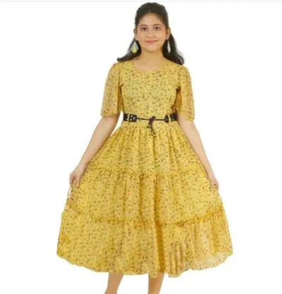 S Kay Fashion Party Dress for Girls Calf Length SE_D3