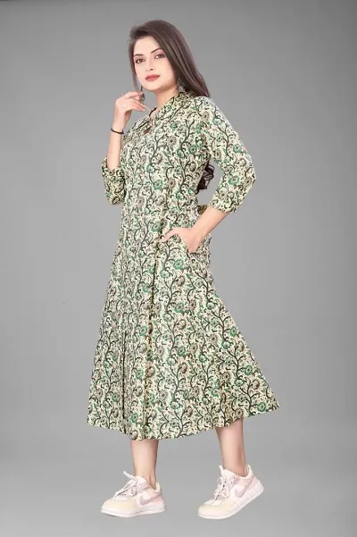 Stylish Cotton Printed Anarkali Kurta