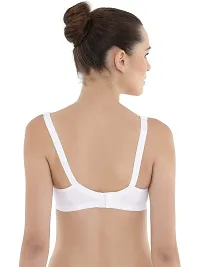 Stylish White Cotton Bland Solid Bras For Women-thumb3