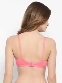 Stylish Peach Cotton Bland Solid Bras For Women-thumb3