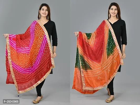 Classic Art Silk Dupatta For Women Pack of 2-thumb0