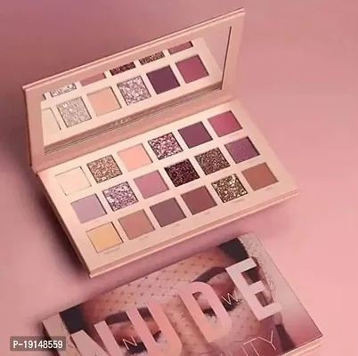 INDIANA HUDA Nude Eyeshadow Palette 18 Color Makeup Palette Highlighters Eye Make Up High Pigmented Professional Mattes and Shimmers-thumb2