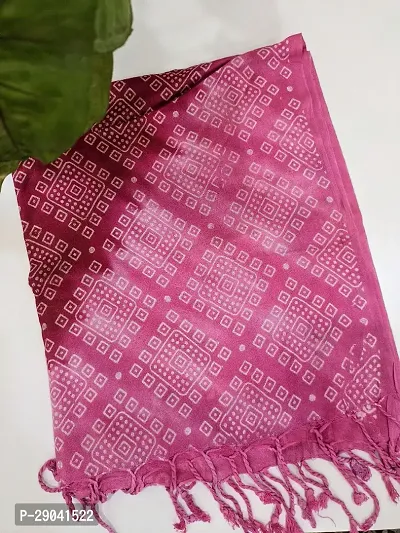 Elite Pink Cotton Blend Printed Stoles For Women-thumb0