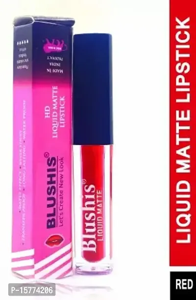 Blushis Insta Beauty Waterproof Red Matte Mini Lipstick (Red, 4 ML) Set Of 1