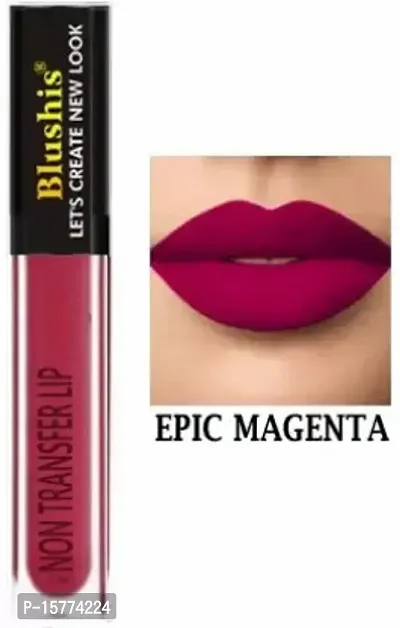 Blushis Non Transfer Waterproof Professionally Liquid Lipstick Set Of 1 (Epic Magenta, 8 ML) Set Of 1