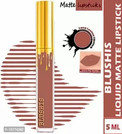 Blushis High Definition Liquid Matte Lipstick Non Transfer Coffee Toffee Colour (Coffee, 5 ML) Set Of 1