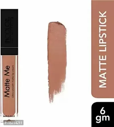 Blushis Non Transfer Smudge Proof Ultra Mega Stay Liquid Matte Lipstick (Nude Myth, 6 G) Set Of 1-thumb0