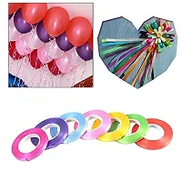 Balloon Decorating Tool Kits Balloon Pump with 8 Pcs Curling Ribbon for Balloon  Inflatable Party Accessory Balloon ( Pack of 9) Multicolored (8 Ribbon 1 Hand Pump)-thumb3