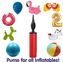 Balloon Decorating Tool Kits Balloon Pump with 8 Pcs Curling Ribbon for Balloon  Inflatable Party Accessory Balloon ( Pack of 9) Multicolored (8 Ribbon 1 Hand Pump)-thumb1