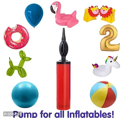 Balloon Decorating Tool Kits Balloon Pump with 8 Pcs Curling Ribbon for Balloon  Inflatable Party Accessory Balloon ( Pack of 9) Multicolored (8 Ribbon 1 Hand Pump)-thumb2