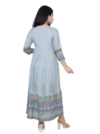 VISHESVAR Women's Rayon Printed Long Flared Anarkali Kurtis-thumb4