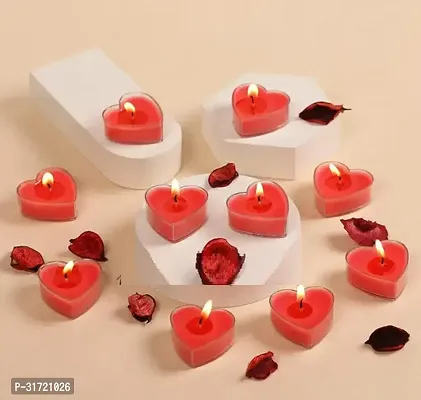 Udhwani Trading Company Tea Lights Candles Smokeless Tea Light Candles with 4 Hour Extended Burn Time Small Votive Mini Tealight Candles for Halloween Christmas Weddings Camping Garden Red Pack of 10-thumb0