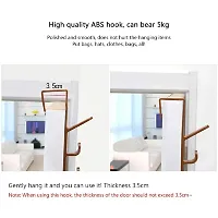 HENTJ? Plastic Multifunctional 5 Level Over Door Wall Hanger Hooks for Hanging Towel, Hat, Clothes (Random Color)-thumb4