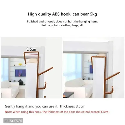 HENTJ? Plastic Multifunctional 5 Level Over Door Wall Hanger Hooks for Hanging Towel, Hat, Clothes (Random Color)-thumb5