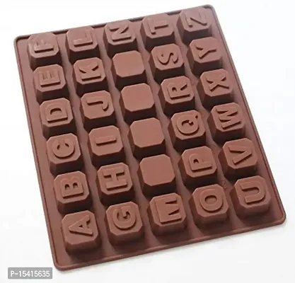 HENTJ? Silicone Chocolate Mould Alphabet Chocolates Candy Mold ABCD Ice Cube Tray-thumb5