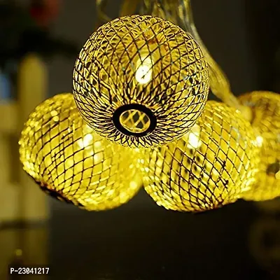 Golden Metal Lantern String Lights For Indoor Outdoor Decoration Diwali Light For Home Decoration (3.5 Meter , 10 Led  Light) Pack Of 1-thumb4