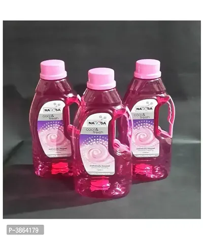 Plastic Pink 1500 ml Fridge Bottle Set of 3-thumb0