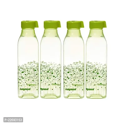 Nayasa Pet Fridge Square Bottle 1000ml DLX, 4 Pcs Set Green-thumb0