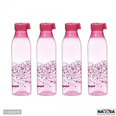 Nayasa Pet Fridge Square Bottle 1000ml DLX, 4 Pcs Set Pink-thumb0