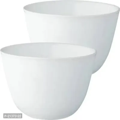 BOROSIL Opalware Bowl Set 1500+1000ml Fruit Serving Bowl without lid Microwave Dishwasher Safe - Set of 2