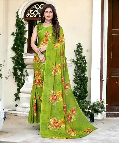 Best Selling Georgette Saree with Blouse piece 