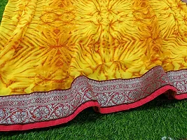 Beautiful Yellow Georgette Printed Saree with Blouse Piece For women-thumb3