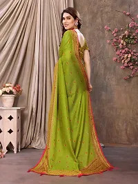 Beautiful Green Cotton Printed Saree with Blouse Piece For women-thumb3