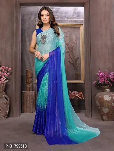 Beautiful Multicoloured Georgette Printed Saree without Blouse Piece For women-thumb3