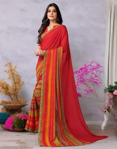 Classic Georgette Saree with Blouse piece