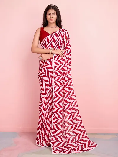 Must Have Georgette Saree with Blouse piece 