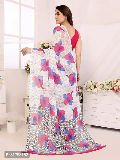 Beautiful Multicoloured Georgette Printed Saree with Blouse Piece For women-thumb4