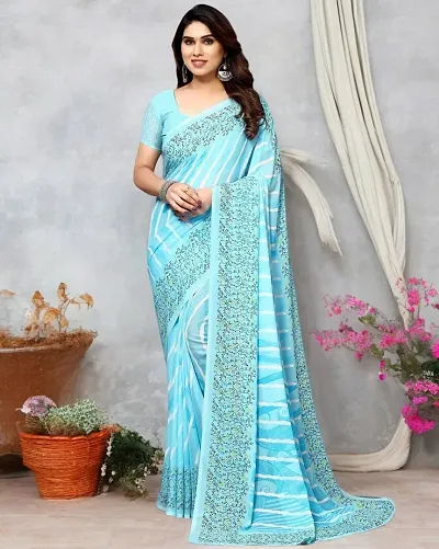 Hot Selling Art Silk Saree with Blouse piece 