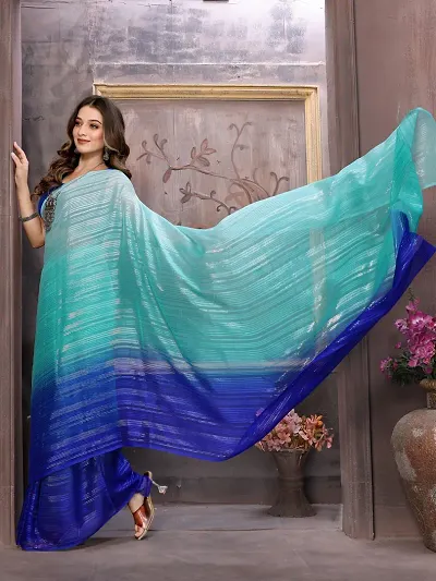 New In Georgette Saree without Blouse piece 