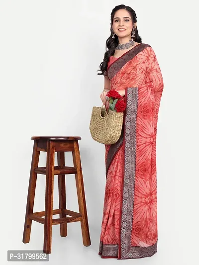 Beautiful Multicoloured Georgette Printed Saree with Blouse Piece For women-thumb2